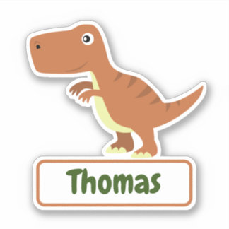 Enfants T-Rex Dinosaur Nom personnalisé Étiquette
