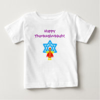 Enfants Thanksgivukkah Drôle Turkeys Tshirt