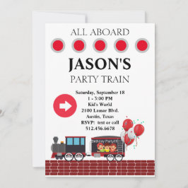 Enfants Train Invitation d'anniversaire