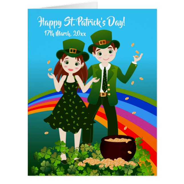 Enfants vêtus de tenues de la Saint Patrick (Devant)