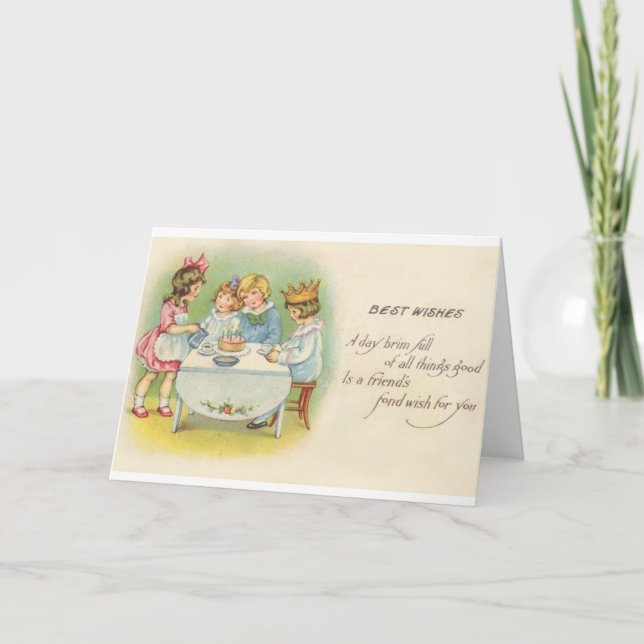 Enfants victoriens Carte d'anniversaire (Devant)