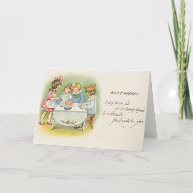 Enfants victoriens Carte d'anniversaire (Devant)