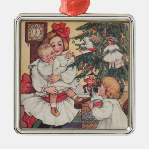 Enfants vintages Ornement de Noël victorien