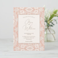Enfiler des invitations de mariage de dentelle rus