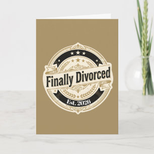 Enfin divorcé Estimé 2026 Carte Vintage