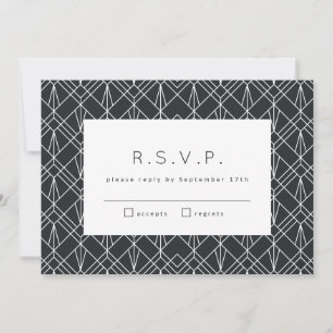 Enfin faire-part RSVP (charbon de bois)