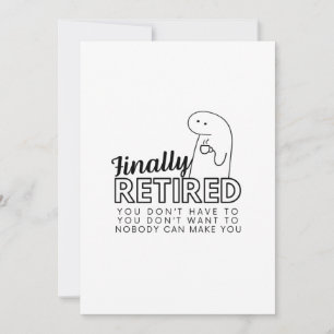 Enfin Retraité carte de voeux drôle