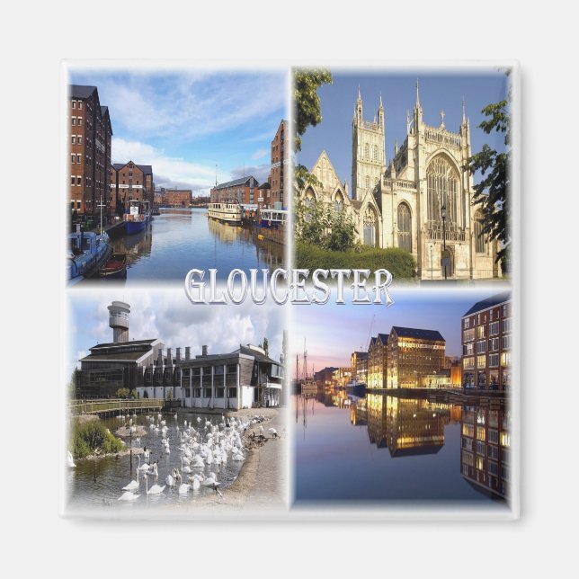 ENG008 GLOUCESTER , Nationales Wasserstraßenmuseum Magnet (Vorne)