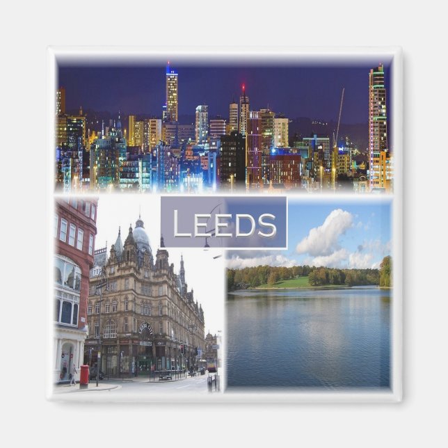 ENG018 LEEDS, Yorkshire, England, Europa, Kühlschr Magnet (Vorne)