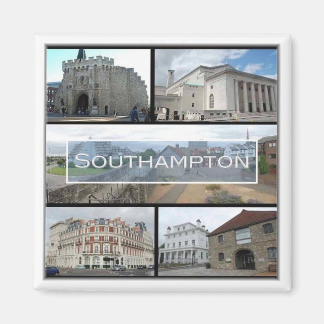 ENG019 SOUTHAMPTON, England, Europa, Kühlschrank Magnet (Vorne)