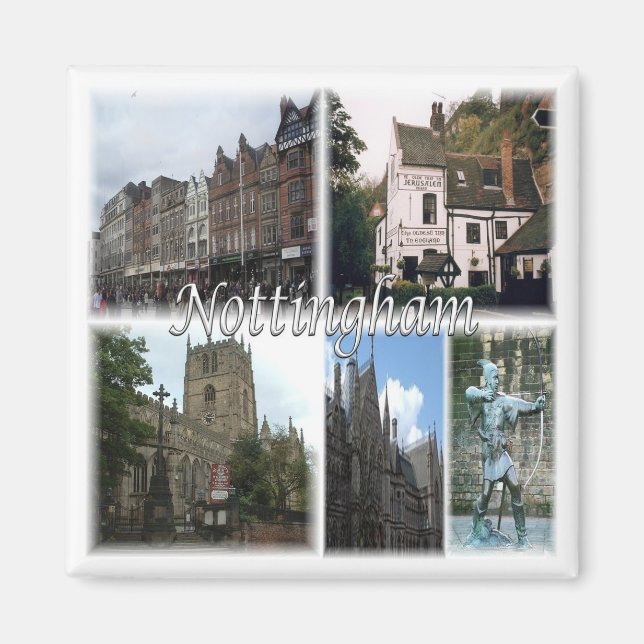 ENG022 NOTTINGHAM, England, Europa, Kühlschrank Magnet (Vorne)