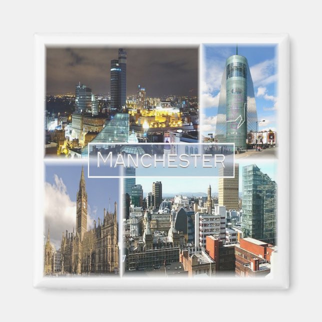 ENG023 MANCHESTER, England, Europa, Kühlschrank Magnet (Vorne)
