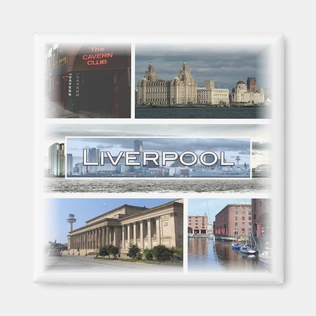 ENG026 LIVERPOOL, England, Europa, Kühlschrank Magnet (Vorne)
