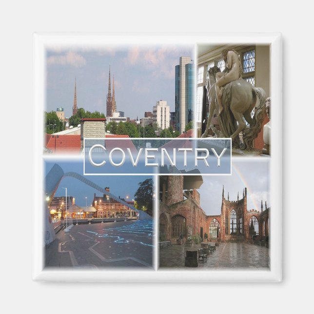 ENG042 COVENTRY, England, Europa, Kühlschrank Magnet (Vorne)