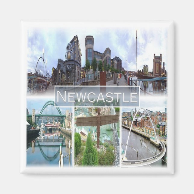 ENG047 NEWCASTLE, England, Europa, Kühlschrank Magnet (Vorne)