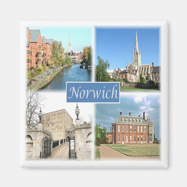 ENG054 NORWICH NORFOLK, England, Kühlschrank Magnet (Vorne)