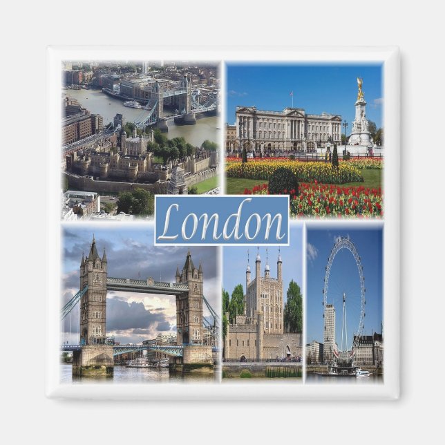 ENG056 LONDON, England, Europa, Kühlschrank Magnet (Vorne)