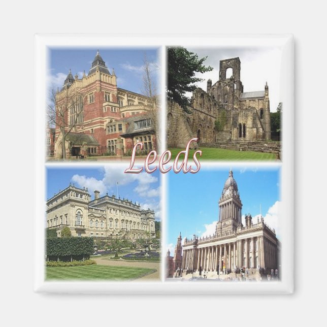ENG070 LEEDS, Yorkshire, England, Europa, Kühlschr Magnet (Vorne)