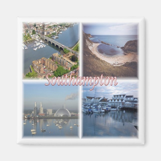 ENG075 SOUTHAMPTON, England, Europa, Kühlschrank Magnet (Vorne)