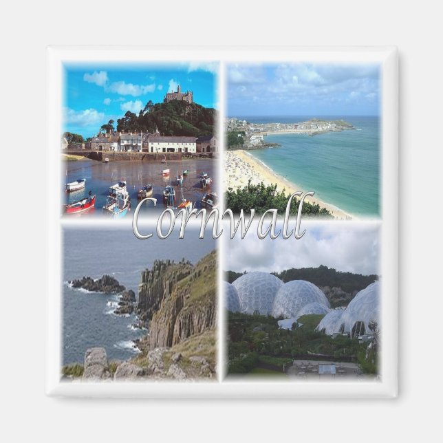 ENG076 CORNWALL, Land's end St. Ive, Kühlschrank Magnet (Vorne)