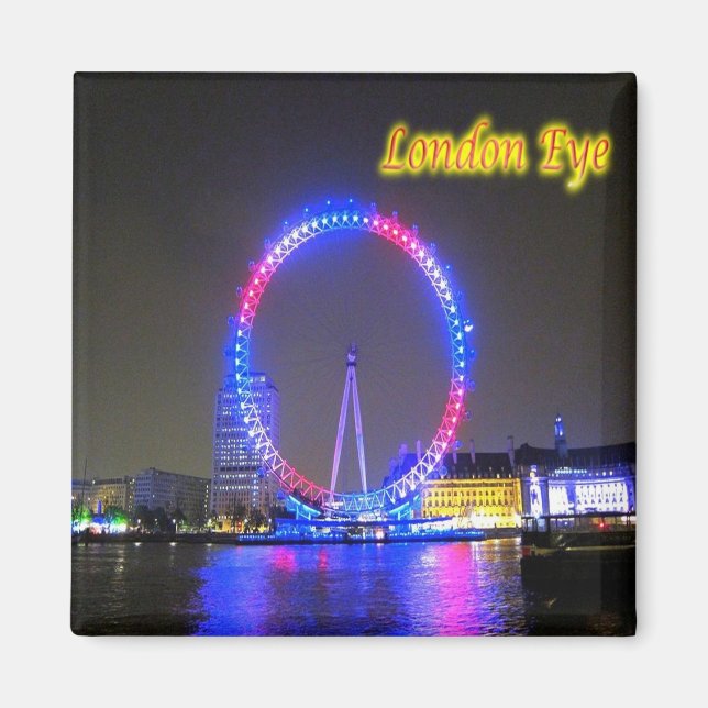 ENG081 LONDON EYE, England, Europa, Kühlschrank Magnet (Vorne)