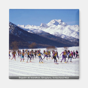 Engadin Skimarathon, Silvaplana, die Schweiz Wint Magnet