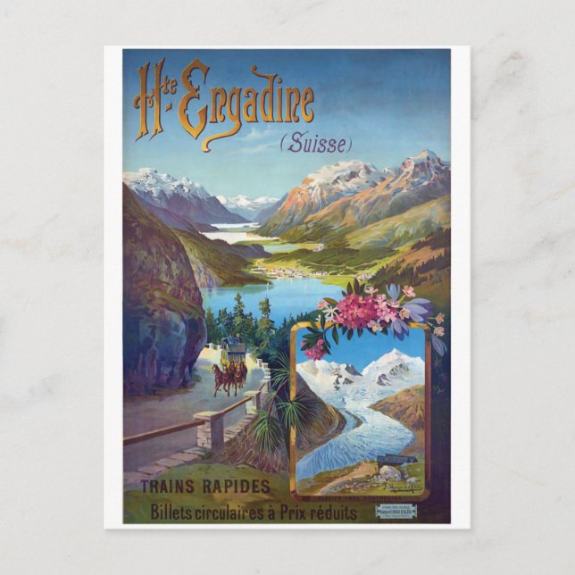 Engadin, Sommerlandschaft, Schweiz Postkarte (Vorderseite)