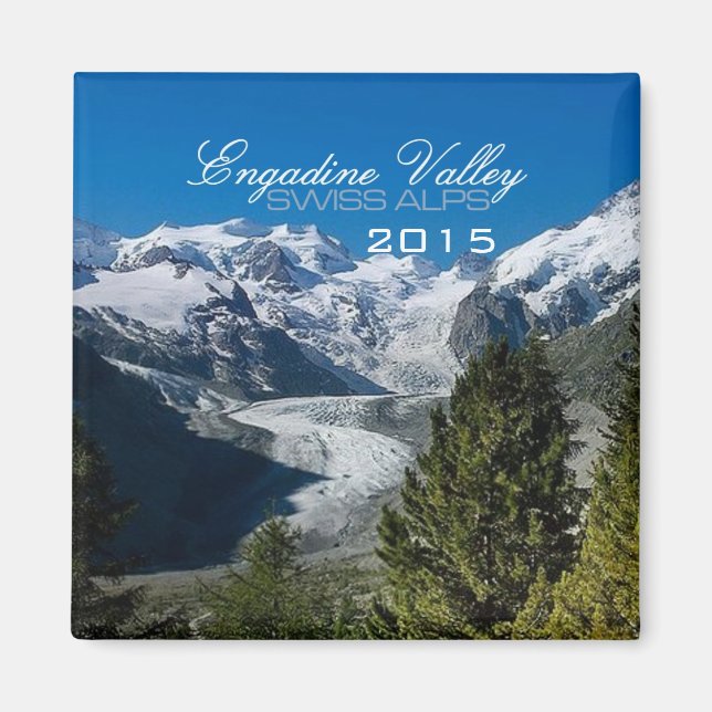 Engadiner Tal Schweizer Alpen Magnet Wandel Jahr (Vorne)