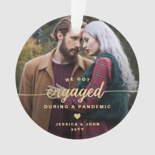 Engagé Pendant Un Ornement Acrylique Photographiq