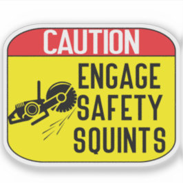 engage Safety Squints Aufkleber