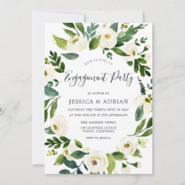 Engagement für botanische Blumenköpfe Einladung
