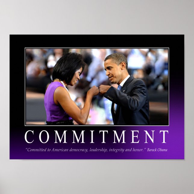 Engagement (Obama Fist Bump) Poster (Vorne)