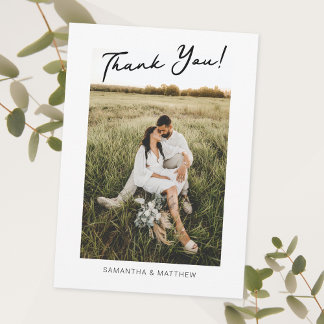 Engagement Partei Vielen Dank Karte mit Foto