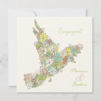 Engagement Party Bloom Love Bird Custom-Einladung