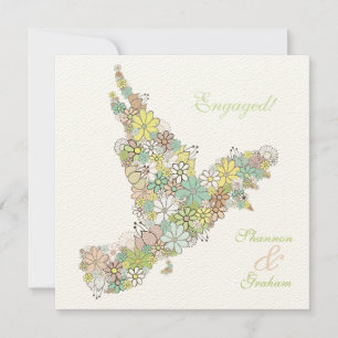 Engagement Party Bloom Love Bird Custom-Einladung Einladung