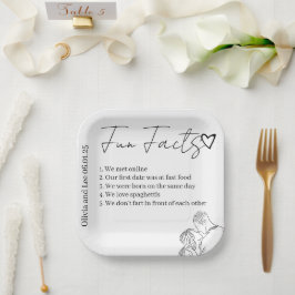 Engagement Party Fun facts Name Wedding  Pappteller