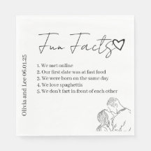 Engagement Party Fun facts Name Wedding 