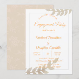 Engagement Party goldfarben Einladung
