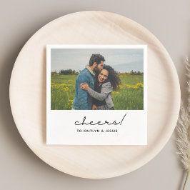 Engagement Party Napkins Custom Foto Napkins Serviette