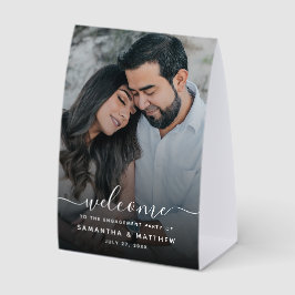 Engagement Party Sign with Photo Tischaufsteller