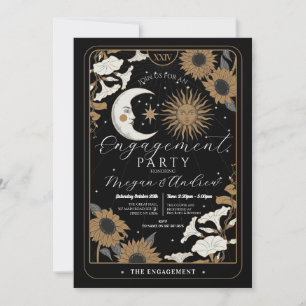 Engagement Party Sun Moon Align Tarot Paare Einladung