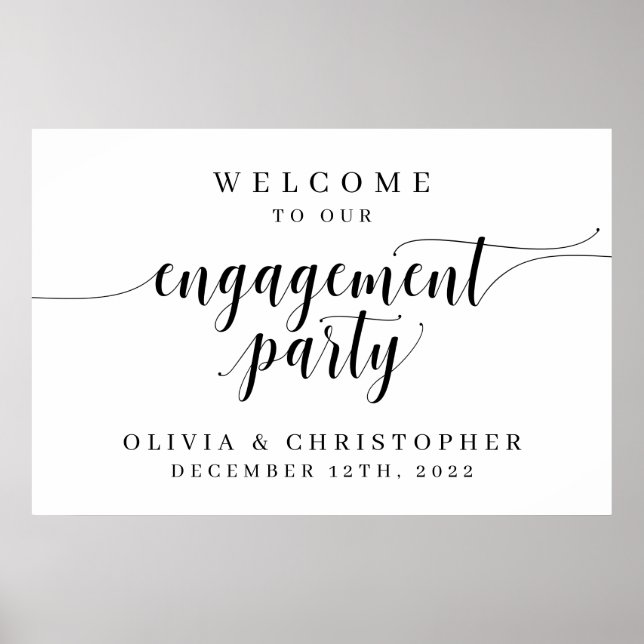 Engagement Party Welcome Poster (Vorne)