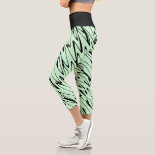 Engagieren der Minze Grün Capri Leggings