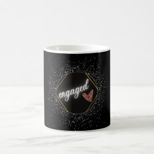 Engagiert Glamour Schwarz und Silber   Kaffeetasse