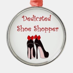 Engagierter Schuh-Käufer Silbernes Ornament