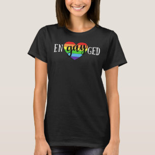 Engayged Gay Verlobung Lgbtq Ich sagte Yaas Lesbia T-Shirt
