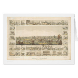 Engazonnez la vallée, la carte panoramique 1858
