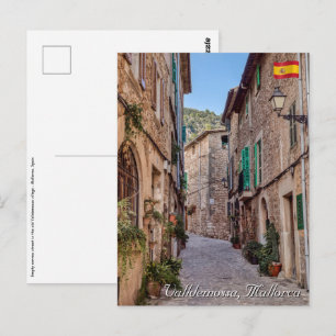 Enge Straße im Dorf Valldemossa - Mallorca Postkarte