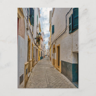 Enge Straße in Ciutadella - Menorca, Spanien Postkarte