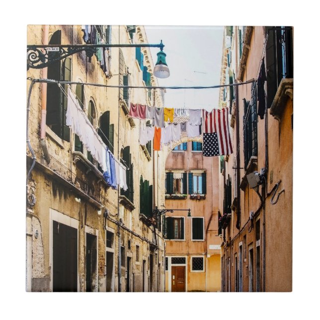 Enge Straße in Venedig Fliese (Vorderseite)